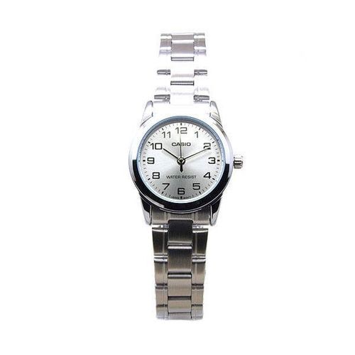 Casio Women's Analogue Stainless Steel Easy Reader Silver Dial Watch - LTP-V001D-7BUDF from Casio