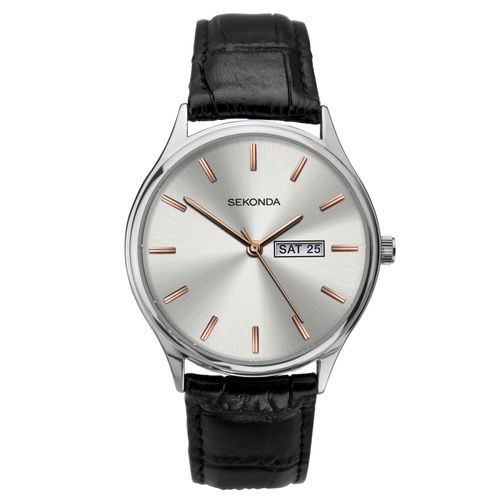 Sekonda Men's Fashion Day Date Leather Strap Watch - 1686 from Sekonda