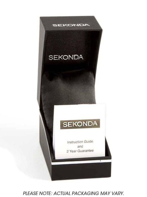 Sekonda Mens Basic White Dial with Silver Metal Expandable Bracelet Watch 3022b from Sekonda