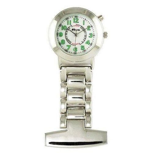 Ravel Nurse Fob Watch with EL Backlight - Silver R1101EL from RAVEL
