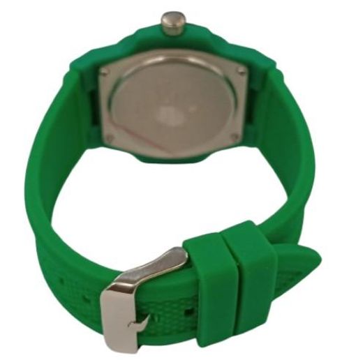 Clasico Mens Ladies Water Resistant Arabic Square Dial Green Rubber Strap Watch from Clasico