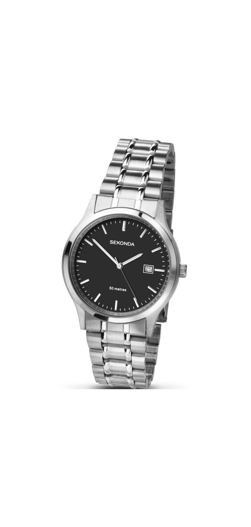 Sekonda Mens Dated Basic Classic Style Stainless Steel Bracelet Watch 3730 from Sekonda