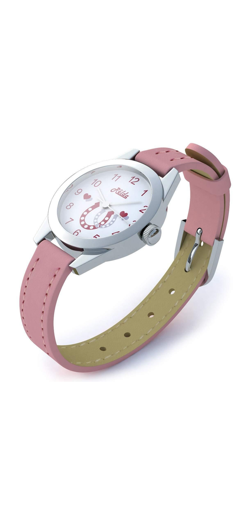 Relda Pink Watch and Girls Jewellery Gift Set for Kids with Silvertone Horse Necklace REL24 - CLEARANCE NEEDS RE-BATTERY from Relda