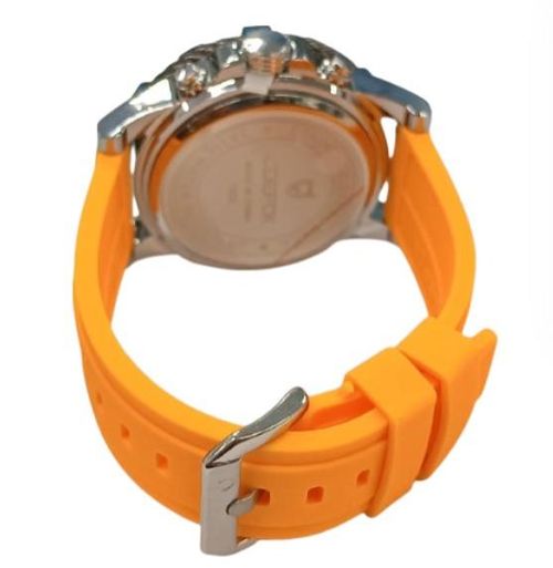 Joefcx Mens Fashion Techymeter Analouge & Digital Dial Yellow Rubber Strap Sports Watch from NY London